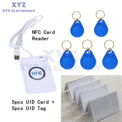 NFC ACR122u Reader&Writer 13.56Mhz RFID Copier Duplicator+5pcs UID ...