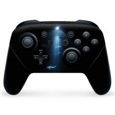 Nintendo Switch Pro Controller Skin Decal Vinyl Wrap - Under the Sea Sharks