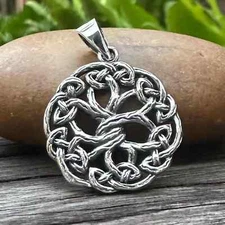 Handcrafted 925 Sterling Silver Tree of Life Viking Yggdrasil Celtic Pendant