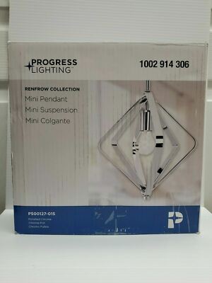 Progress Lighting Renfrow Collection 1-Light Polished Chrome Mini-Pendant