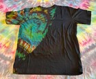 Moonbeam Tie Dye Medium Blue Mountain Reverse half dye Black T-Shirt #612