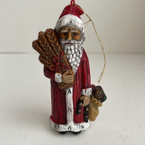 Decorazione natalizia Babbo Natale in legno Oksa 1989 vintage decorazione natalizia