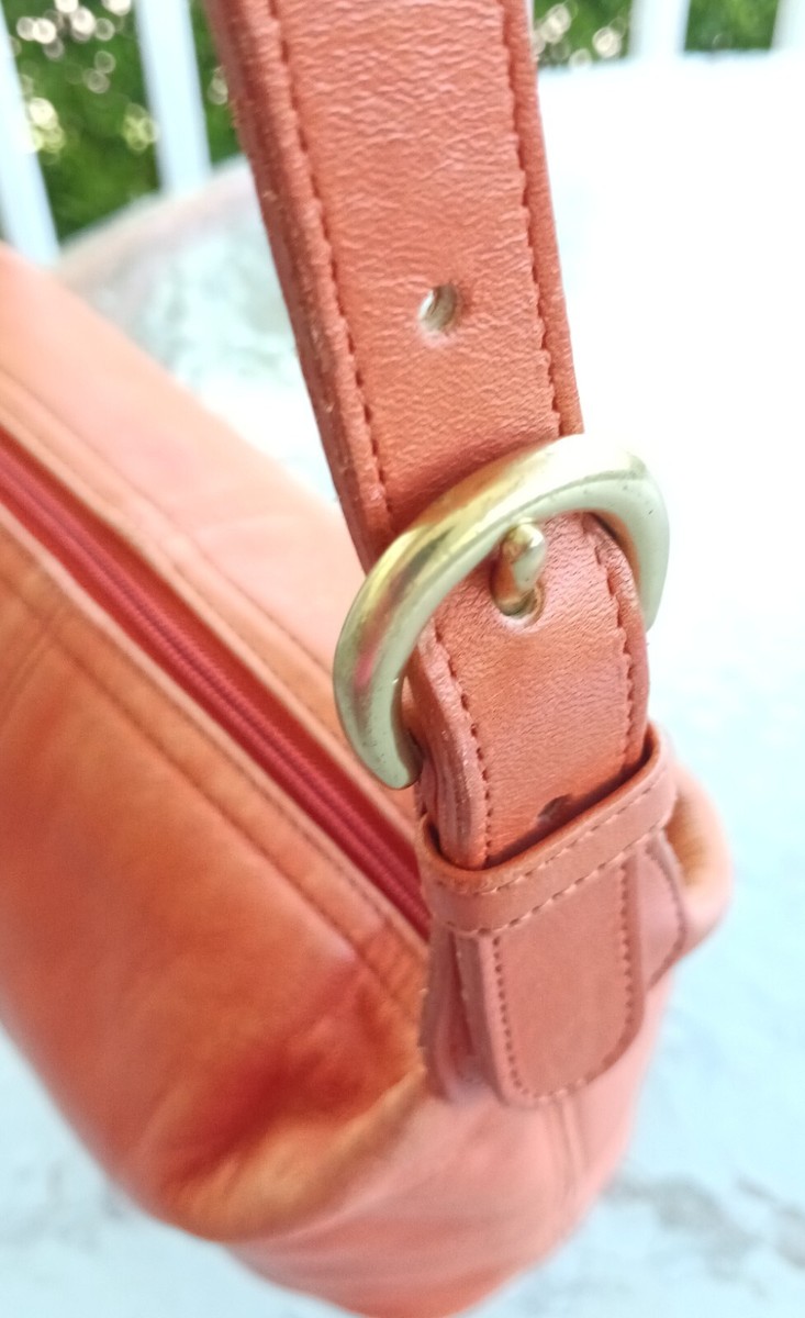 Coach 4148 Vintage SMALL Orange Soho Y2K Leather Bucket Shoulder