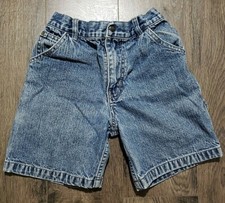Sonoma Jeans Boys Denim Carpenter Shorts Elastic Waist Cotton Blue Size 7
