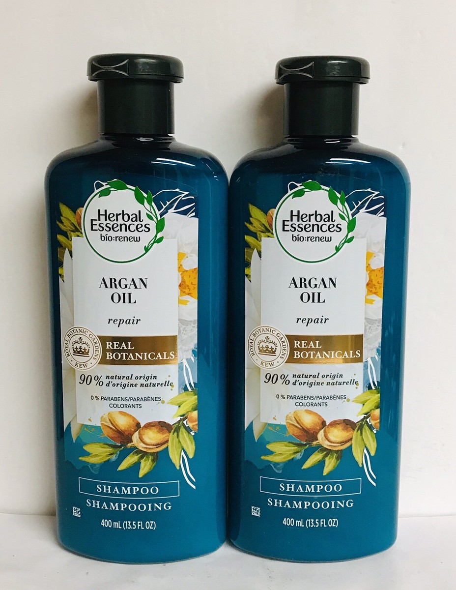 2 Bottles Herbal Essences Real Botanicals~Argan Oil Repair Shampoo
