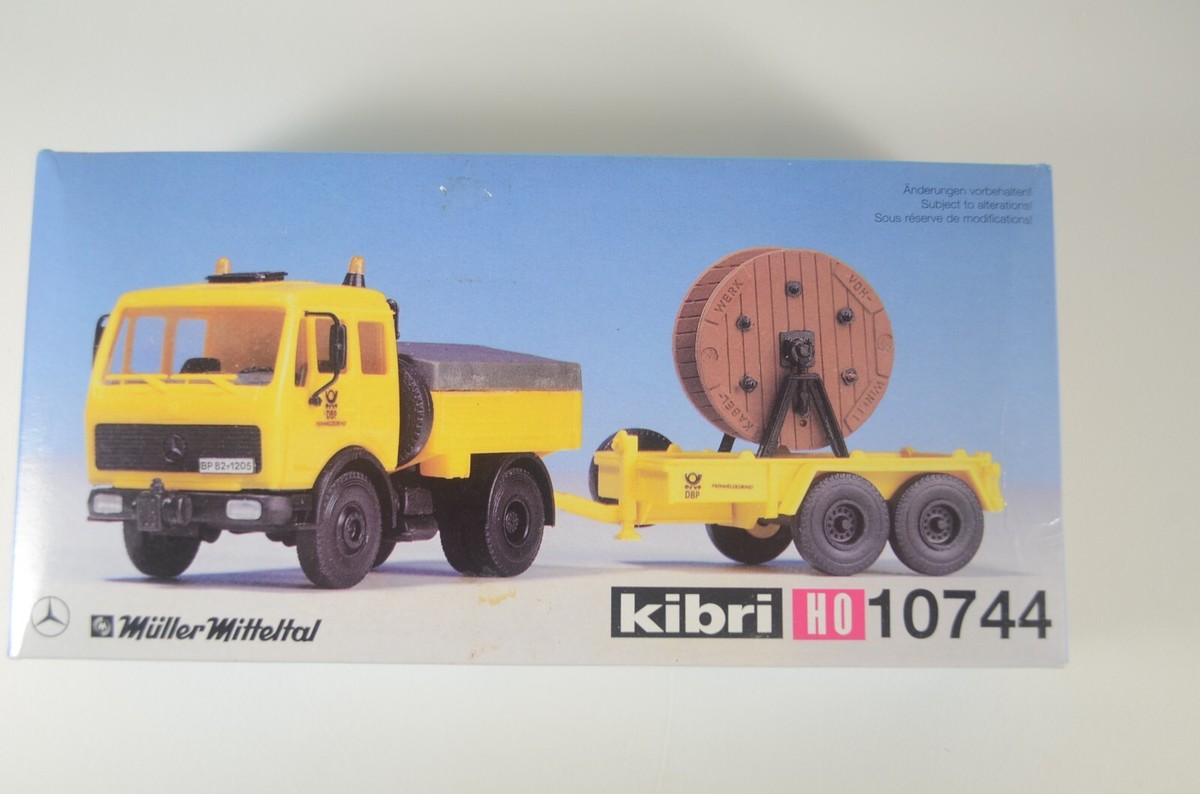 Kibri HO Mercedes Benz Truck with Cable Trailer Kit - 10744 | eBay