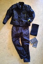 Motorradanzug Damen S 38-40 Hose Jacke Nierengurt schwarz Touring Road Neongelb