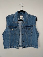 Vintage 90s Denim Vest - Womens Size Large