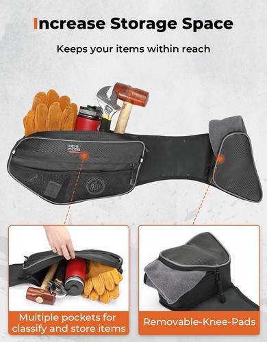 UTV Door Storage Bags W/ Knee Pads For Can-Am Commander/ Commander Max 2021-2024 - Picture 3 of 9