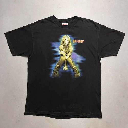 Britney Spears Pop Tour Adult T Shirt L 2000s vintage concert t-shirt, vintage, single stitch, B+ condition