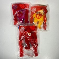 2004 Mcdonald's Ty Happy Meal 25th Anniversary Bears Lot Of 3