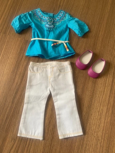 American Girl Saige's Picnic Tunic Outfit GOTY 2013 RETIRED Complete