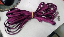 Single Thick Nylon Adjustable Lead 3/8" x 4' Purple - Lot of 4