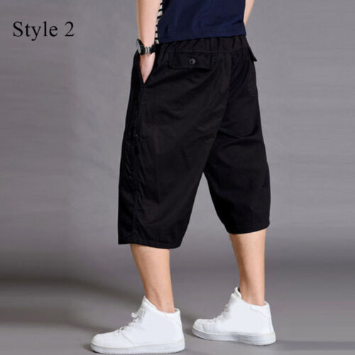Men's Casual Bottoms Cargo Shorts Outdoor 3/4 Length Below Knee Pants Pockets ∂ - Picture 26 of 33