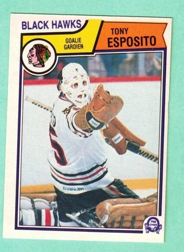 (1) TONY ESPOSITO  1983-84 O-PEE-CHEE # 99 HAWKS  GOALIE EX-MT CARD  (L0615)