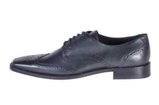 New Versace Black Leather Oxford Shoes Size 41 - 8