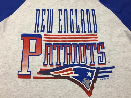VTG 90's 1995 Logo Athletic NFL New England Patriots 3/4 Sleeve T-Shirt XL Retro - 第 3/7 張圖片