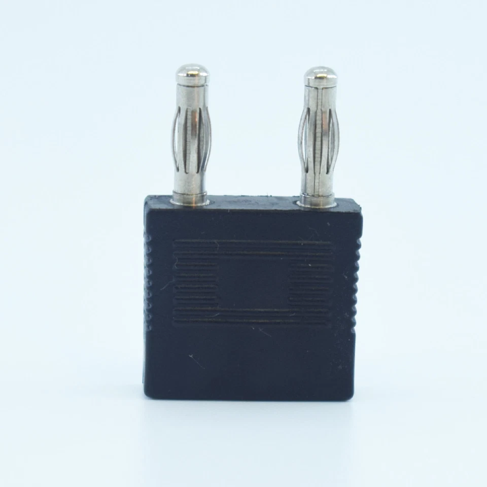 10x Brass Dual 4mm Banana Male To Single Banana Female Space 14mm Audio Adapter - Image 2 of 3