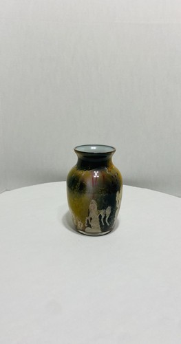 Beautiful Firestorm Murano-Style Art Glass Vase - 7 Tall Decorative Multicolor. - Imagen 9 de 16