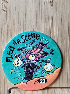 Official Slammer Jammer 1994 Pog Tazo #23 FLED THE SCENE FREE POST