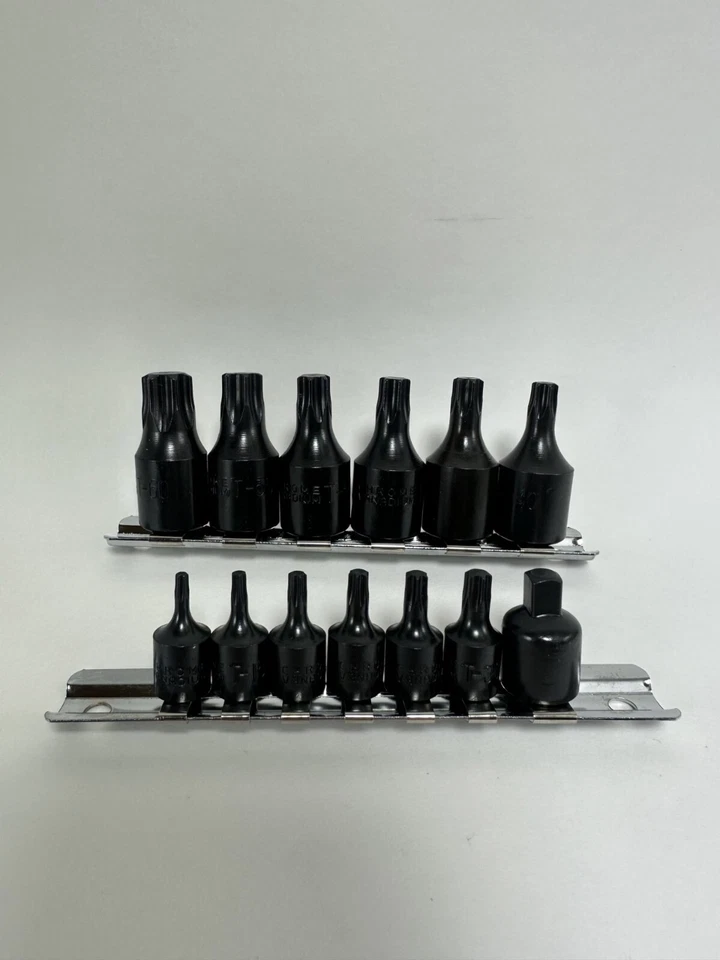 15 PCS 1/4" & 3/8" DR IMPACT CHROME VANADIUM STAR BITS SET - Image 2 of 3