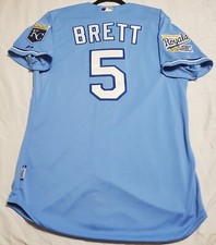 MAJESTIC AUTHENTIC SZ 52 2XL, KANSAS CITY ROYALS GEORGE BRETT COOL BASE Jersey