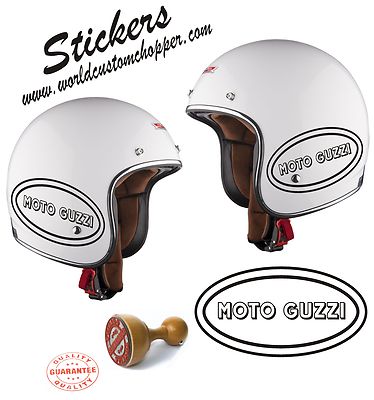 2 ADESIVI STICKERS MOTO GUZZI CASCO MOTO CUSTOM BANDIT | eBay