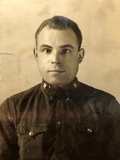 Soviet Soldier Ivan Military Portrait 1940 Vintage Photo