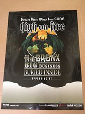 HIGH ON FIRE 2006 TOUR PROMO POSTER for  Blessed Black Wings CD Never Displayed