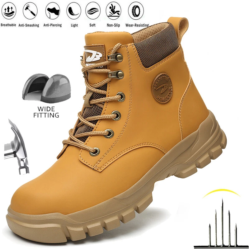 Mens Work Boots Steel Toe Safety Shoes Waterproof Indestructible Sneakers size