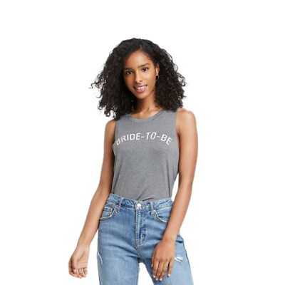 Women's Bride-to-Be Graphic Tank Top Size XXL- Heather Gray, Grayson Threads