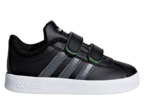 Scarpe da bambino bimbo Adidas 36402 sneaker basse comode in pelle nere  strappi | eBay