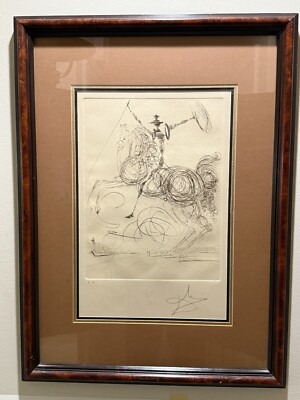 Salvador Dali ''Don Quichotte Horseman'' Etching Print, E.A, Signed & Framed w/COA