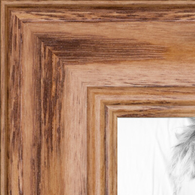 ArtToFrames 1.25'' Custom Poster Frame Brown Honey Stain on Oak Wood 4085 Large