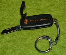 Porte clés Ateliers Pruvost à l'Aigle Canif et décapsuleur très bon état Keyring