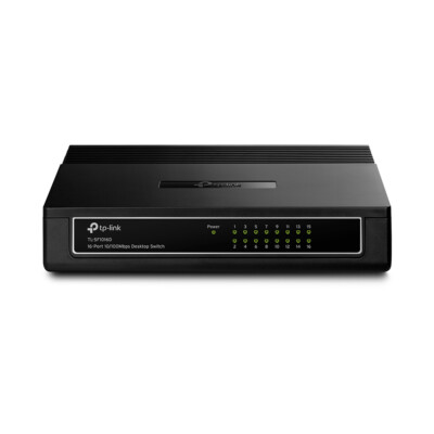 TP-Link SF1016D Fast Ethernet 16-Port Switch Auto MDI/MDIX, Green Network Techno