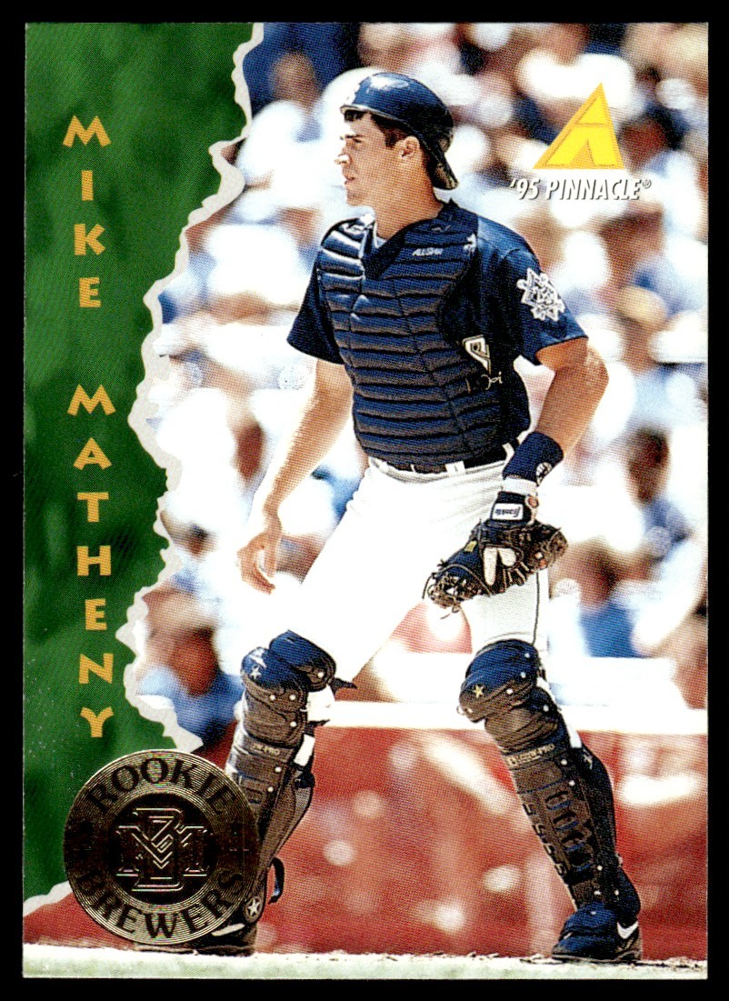 1995 Pinnacle Mike Matheny Rookie Milwaukee Brewers #144