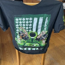 DX D-Generation X Army Tank WCW Invasion Mens Black T-shirt Mens Large