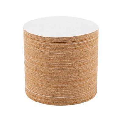 40 Pack Self-Adhesive Cork Round 3.5 Inch Backing Sheets Cork Coasters for9886