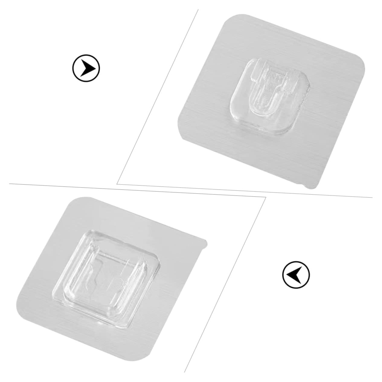 20 Sets Double Sided Self Adhesive Wall Hooks for Easy Storage and Organizati...