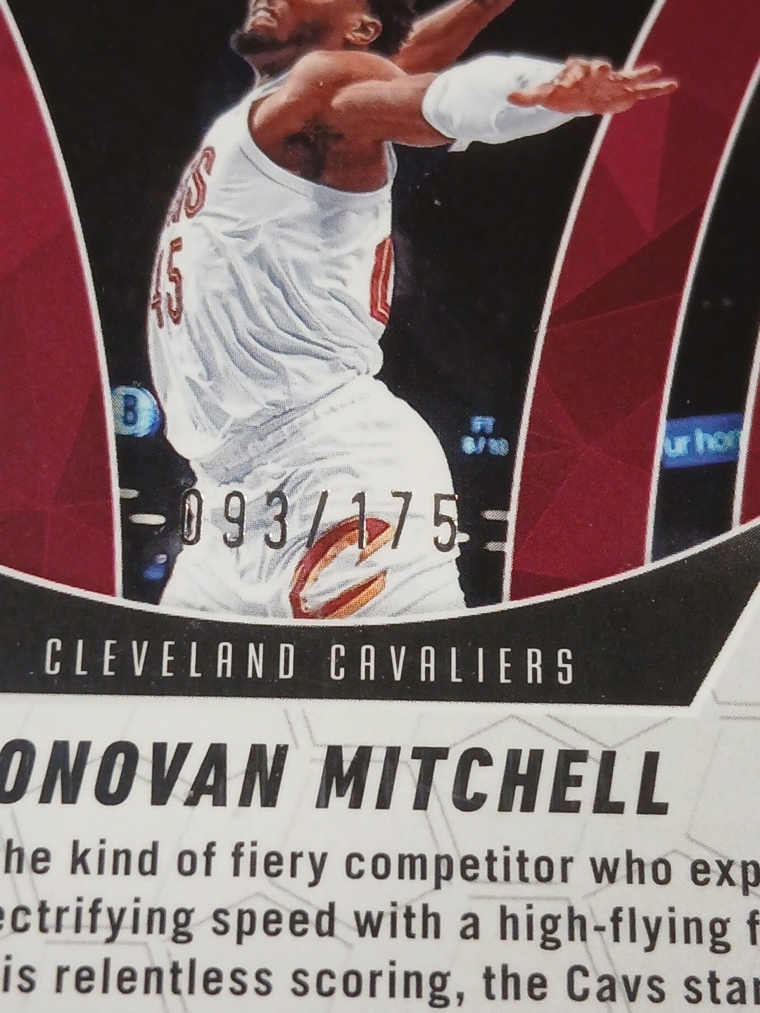 Donovan Mitchell 2024-25 Panini Mosaic Purple Mosaic 093/175 PSA 9 Mint  view 5