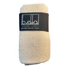 B. ella Codori  Ivory Cotton Crochet Luxury Tights Size Small Made in Italy