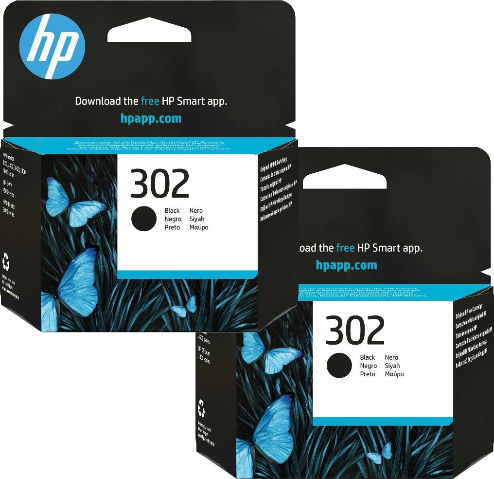 New Genuine HP 302 Black Ink Cartridge Twin Pack for Deskjet 1110 2130 3630