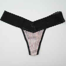 NEW Victoria's Secret VTG 2010s Stretch Lace Lacie Tanga Thong Panty ONE SIZE