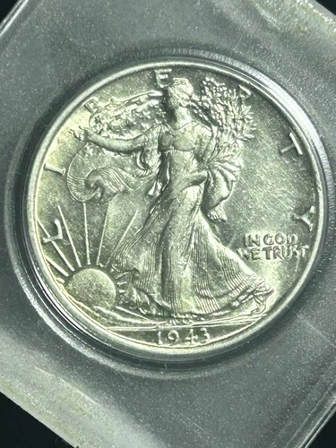 1943 Walking Liberty Half Dollar AU/BU High Grade Strong Luster Beautiful Coin