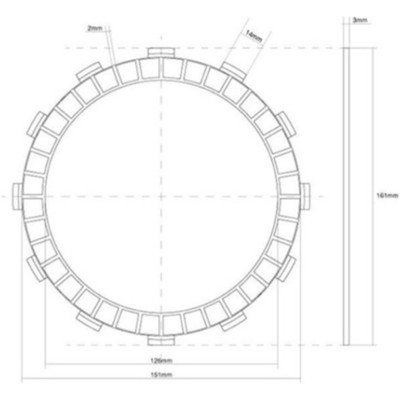 Hochwertige F.C.C. Reiblamelle Kupplung für Kawasaki 13088-1052 - Ideal für Erst