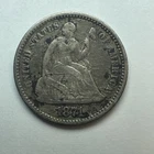 1871 Seated Liberty Half Dime toned Authentic US Type Coin (L194)￼