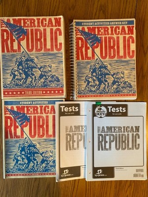  Bob Jones BJU Press The American Republic Set 3rd Ed with Tests and Answer Key