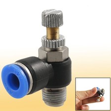 1/8" PT 9.5mm Thread to 6mm One Touch Tube Speed Control Valve Connector