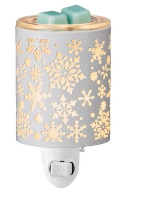 Scentsy Catching Snowflakes Mini Wall Plug In Wax Warmer Winter Holiday NIB